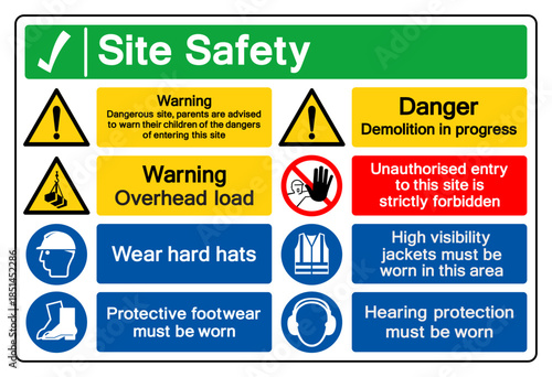 Construction Safety Site Symbol Sign, Vector Illustration, Isolate On White Background Label.EPS10
