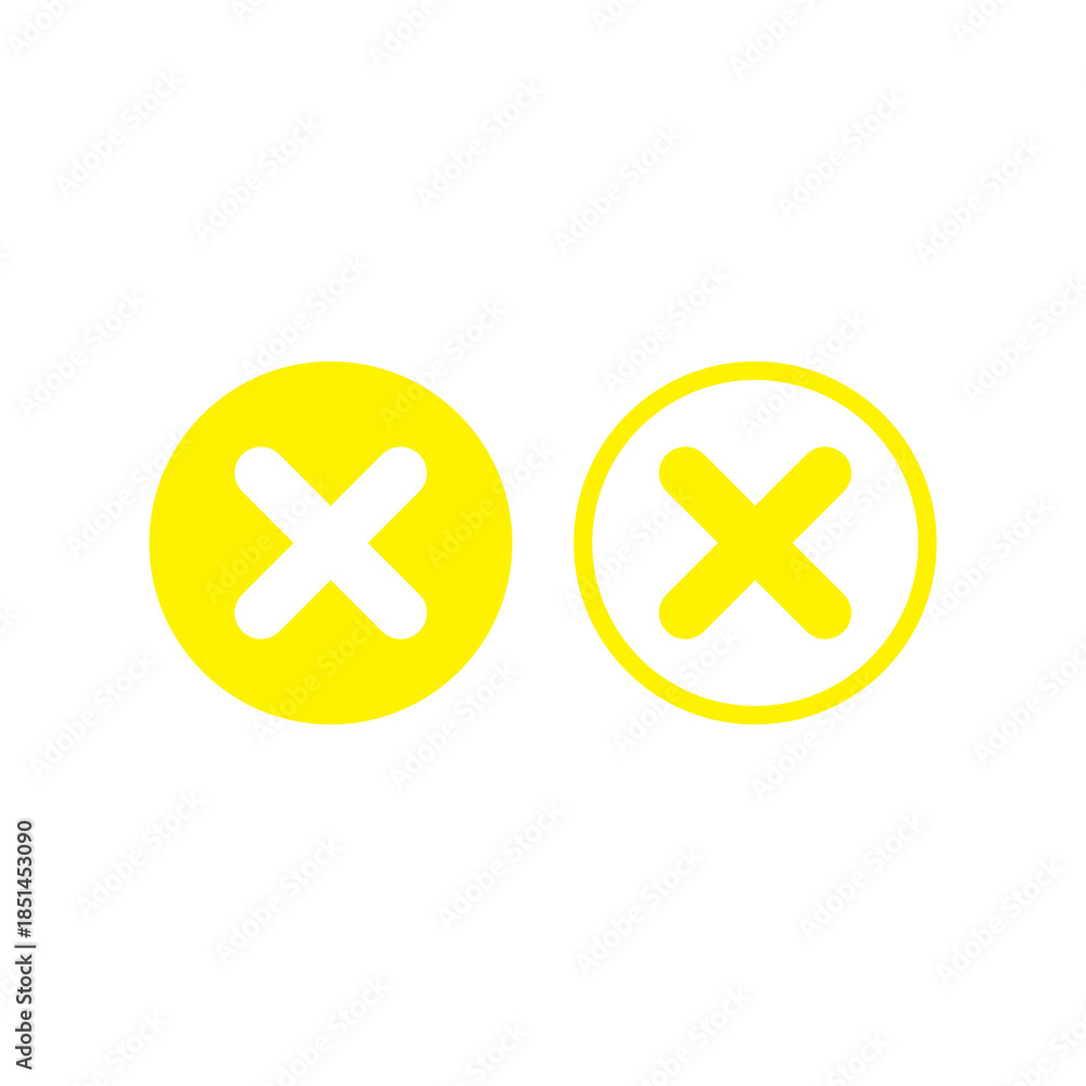 Obraz premium Cross button icon