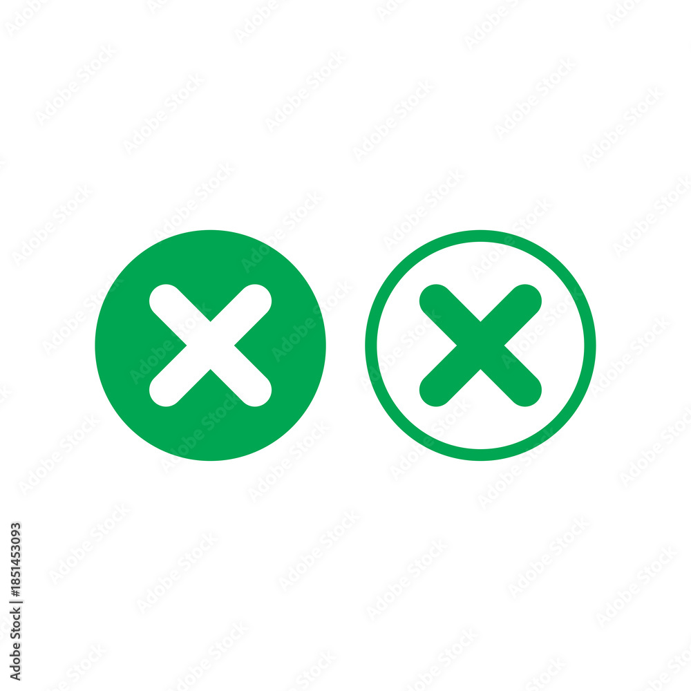 Obraz premium Cross button icon