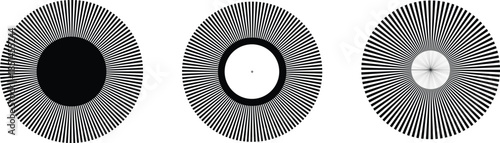 Geometric Spiral Disc Pattern. Abstract Rotation Ring Background.