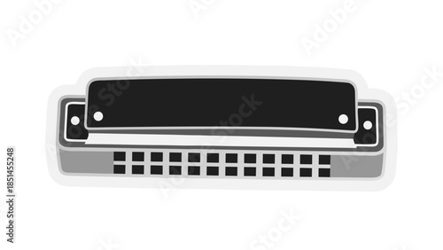 Stylized Harmonica Illustration
