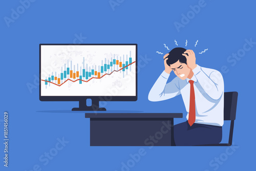 Passive income concept, earning with no effort by make profit or dividend from investment and achieve financial freedom concept, businessman sleeping in hammock with investment growth graph background