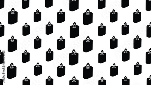 Chic Black Candle Pattern for Elegant Home Decor