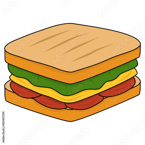 sandwich with ham and cheese