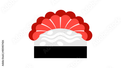 Stylized Strawberry Mochi: Japanese Dessert Illustration