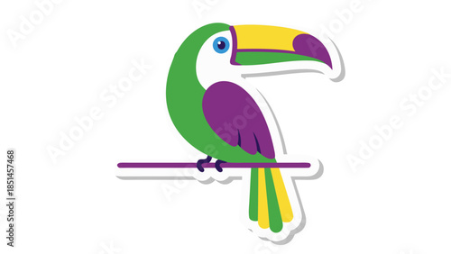 Stylized Toucan Bird Illustration