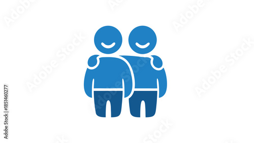 Two Friends Icon - Friendship, Support, Togetherness