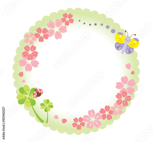 かわいい春のフレーム