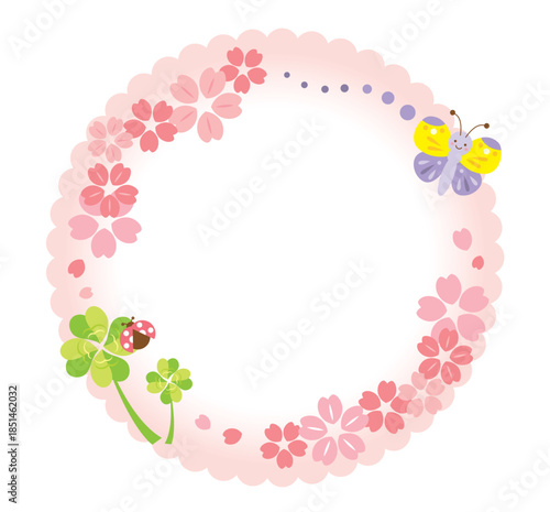 かわいい春のフレーム