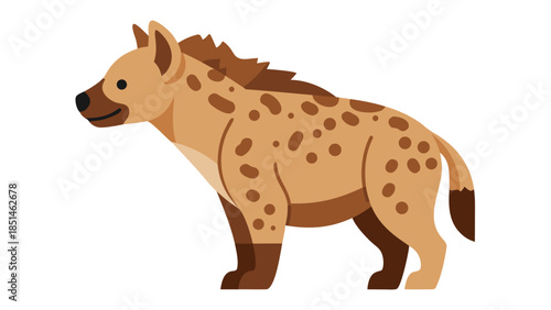 Vector Illustration of a Spotted Hyena