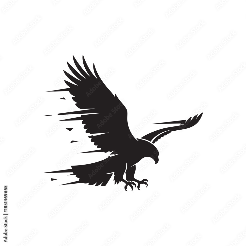 Obraz premium Firefly_Gemini Flash_A stylized silhouette of a hawk 168849 wtZ