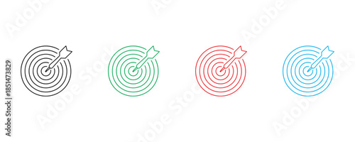 Target icon set vector on white background. vector illustration.