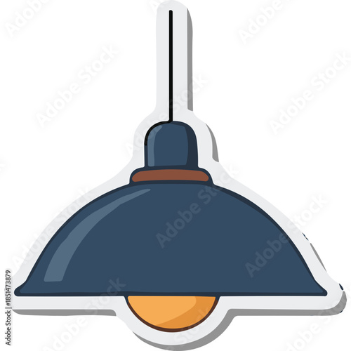Blue Pendant Lamp Illustration