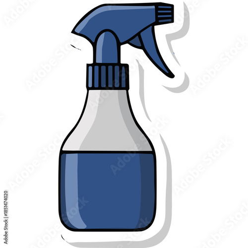 Blue Spray Bottle Icon - Cleaning and Liquids