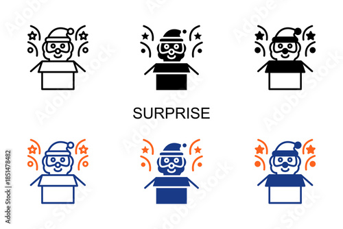 Surprise Icon Multi Style Vector Illustration
