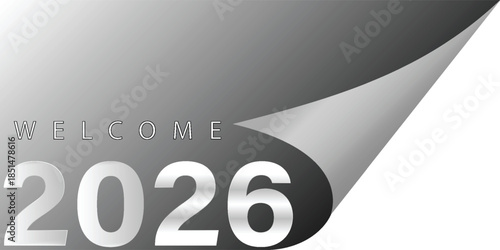 Happy New Year 2025. End of  and beginning of 2026. Template for holiday greeting card, invitation, and banner.