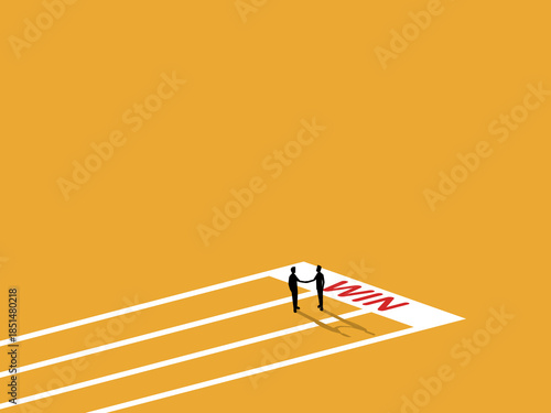 Two businessmen agreed on a win-win business deal