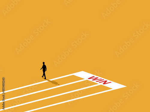 businessman walked off the running track