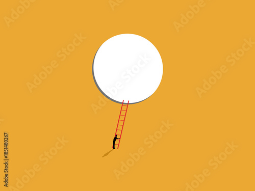 businessman wanted the freedom to climb the ladder out the window