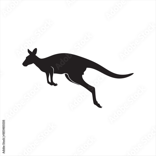 Firefly_Gemini Flash_A clean silhouette of a kangaroo 654820 y4F