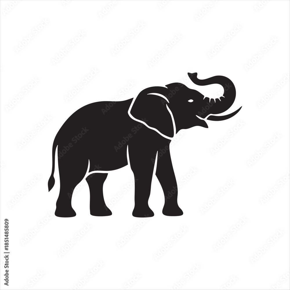 Fototapeta premium Firefly_Gemini Flash_A majestic elephant silhouette w 11423 Zdu