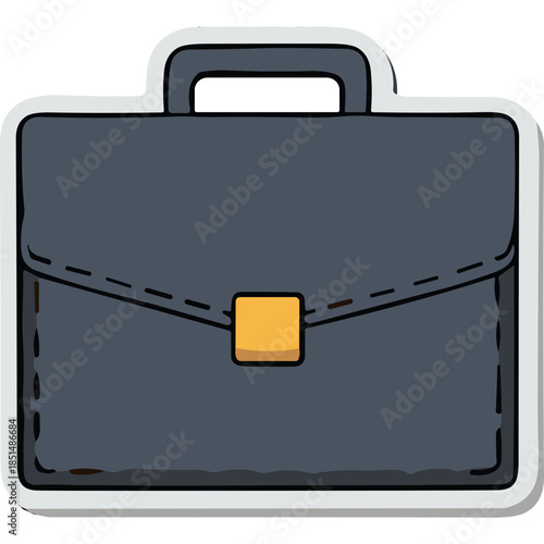 Cartoon Briefcase Sticker