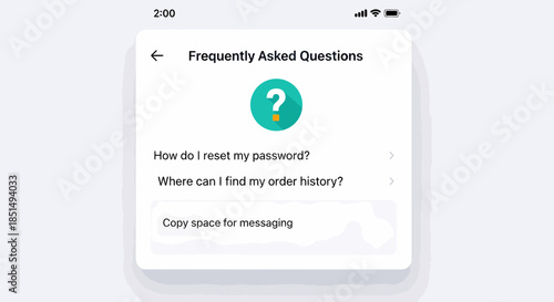 Frequently Asked Questions Mobile Application Interface Design