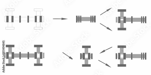 Diagram illustrating the assembly process of a bolt washer and nut structure