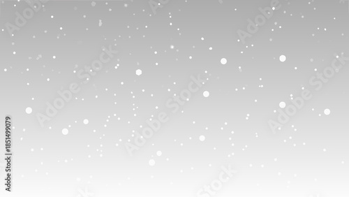 Soft gray background with scattered white particles resembling gentle snowfall