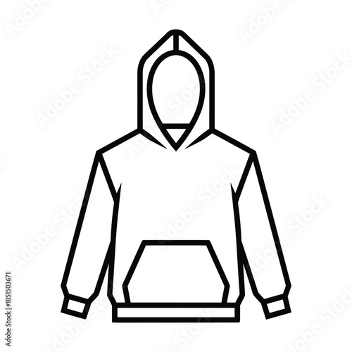 Black hoodie sweatshirt graphic illustration
