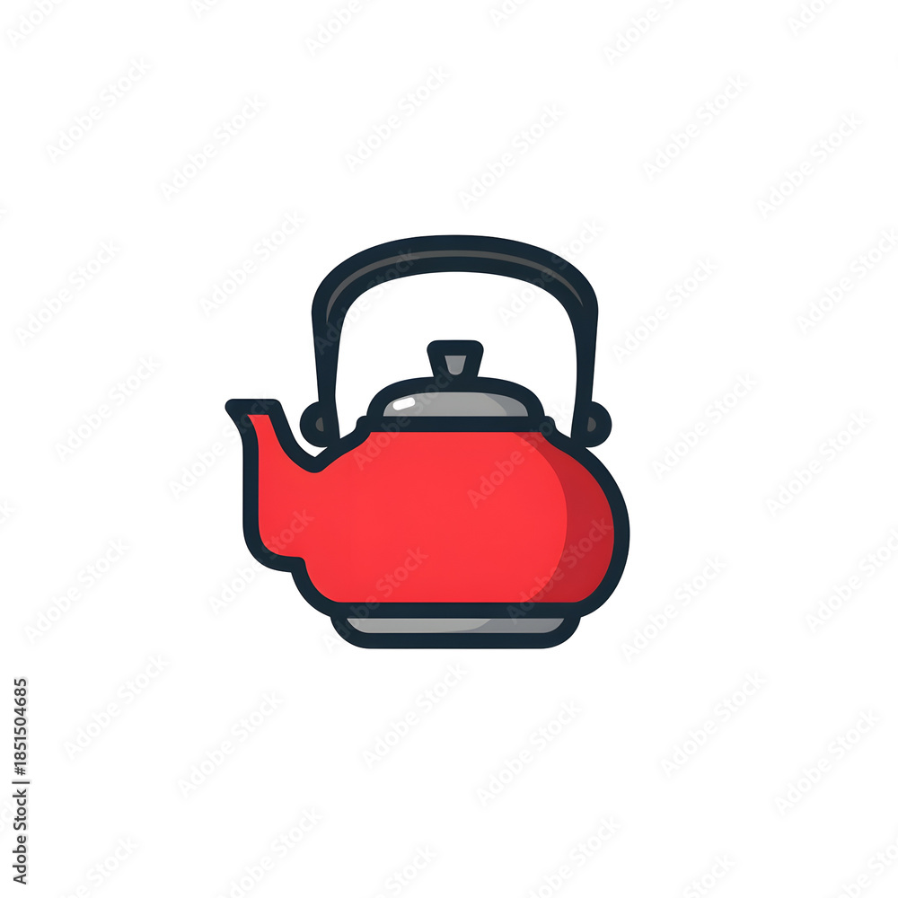 Obraz premium Traditional tea kettle chinese vector icon