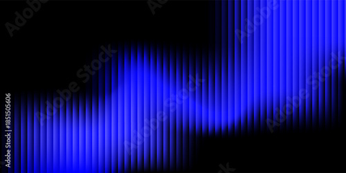 Vector reeded glass effect background set. Elegant gradient cover collection in blue hues. Minimalist template design for social media, poster, banner, flyer, modern