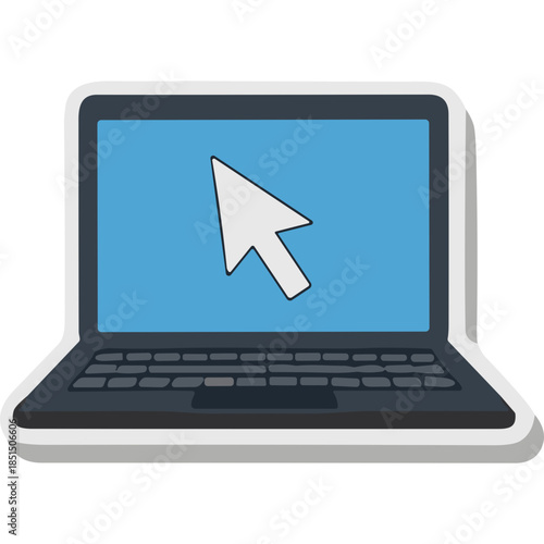 Cursor on Laptop Screen Icon