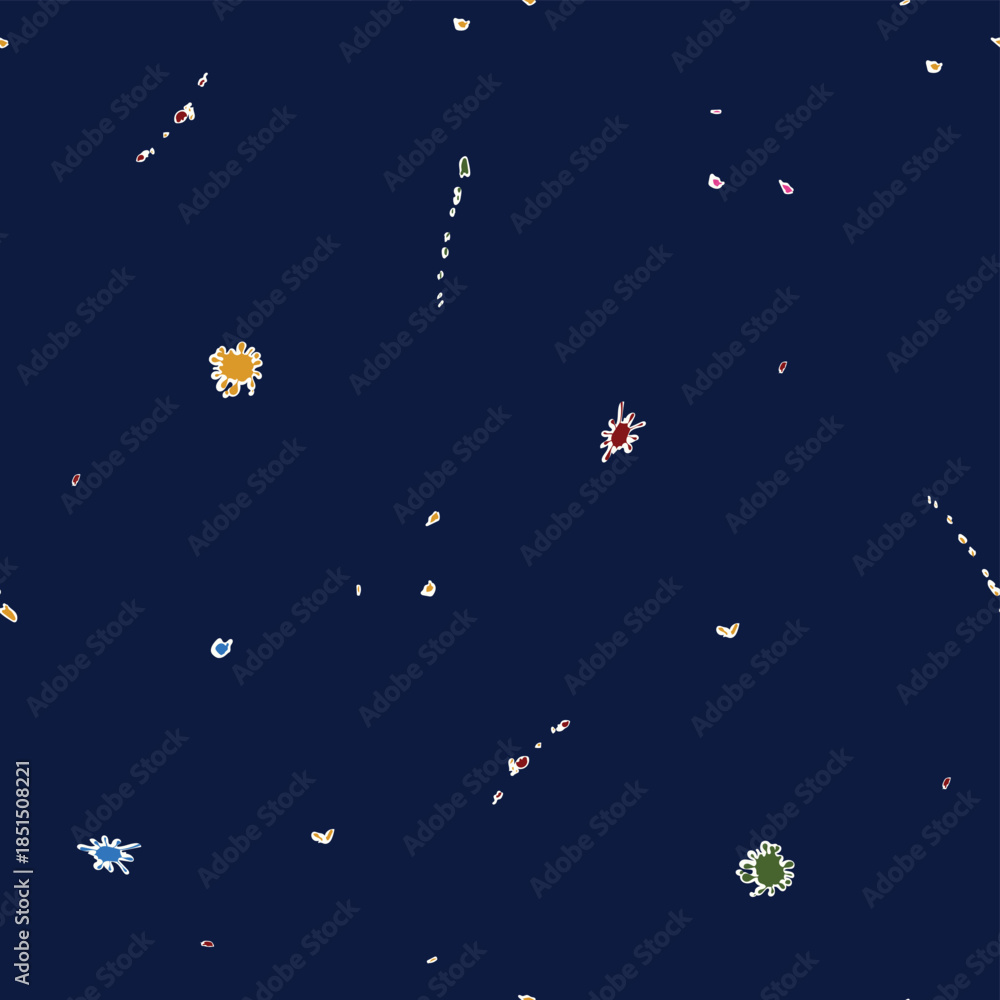 Fototapeta premium abstetct color drop pattern on navy background