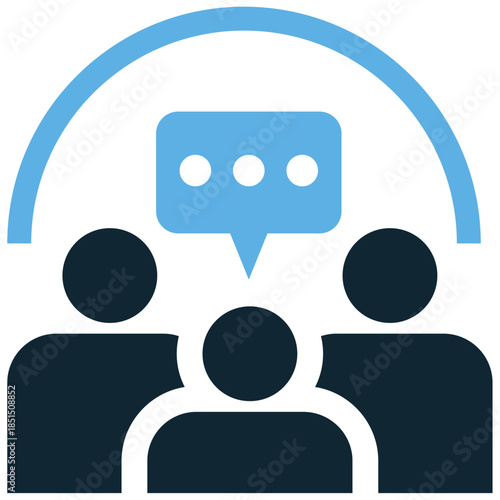 Community icon vector for social network and team building. Ideal for illustrating collaboration, user groups, connection, and bringing people together.