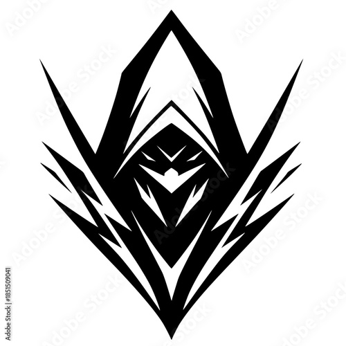 Silhouette ninja assassin vector design