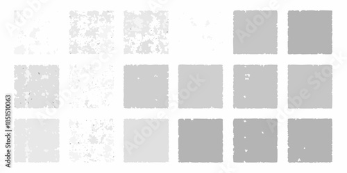 Grayscale squares arranged in a grid with varying shades and textures