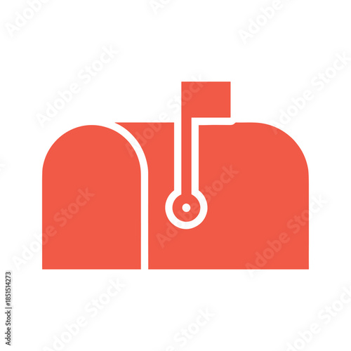 Pizza oven icon in orange