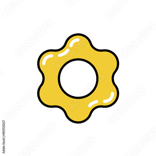 Black and yellow medical thermometer icon with a colored indicator, representing health monitoring and temperature measurement
