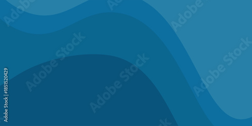 Modern blue abstract wave background with smooth layered curves n soft gradient tones. Minimal clean design suitable for business presentations, corporate branding, website headers, banners, brochures