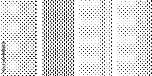 Abstract pattern of vertical stripes with varying dot density and distribution