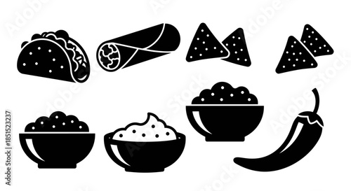 Vector illustration of a restaurant meal design featuring a cartoon art style set of cakes and sweets with a coffee cup icon