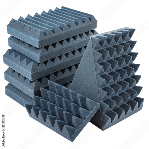 Acoustic foam panels for sound dampening and recording studio setup with professional soundproofing treatment for clear audio and noise reduction in music production