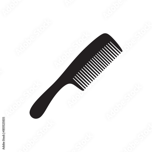 Comb silhouette icon vector flat design