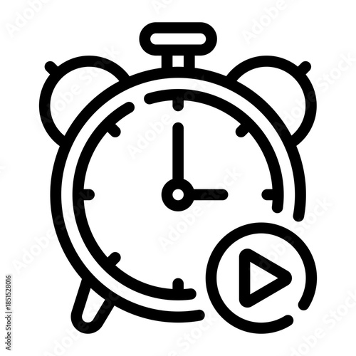 video player line icon