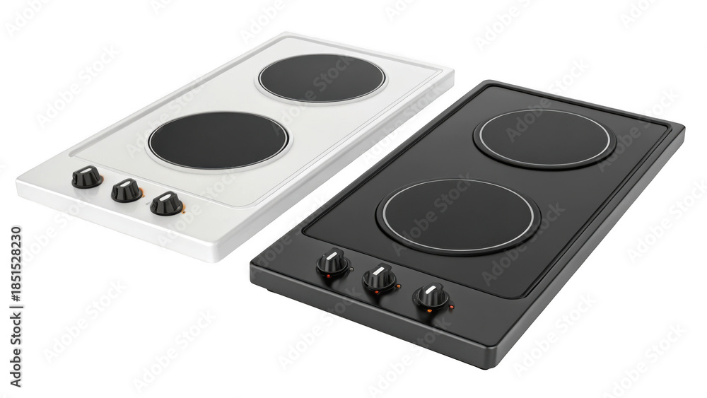 Fototapeta premium Induction cooktops with different color options