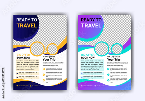 Travel Agency Flyer Template | Tour & Travel Promotion Poster | Holiday Vacation Booking Design