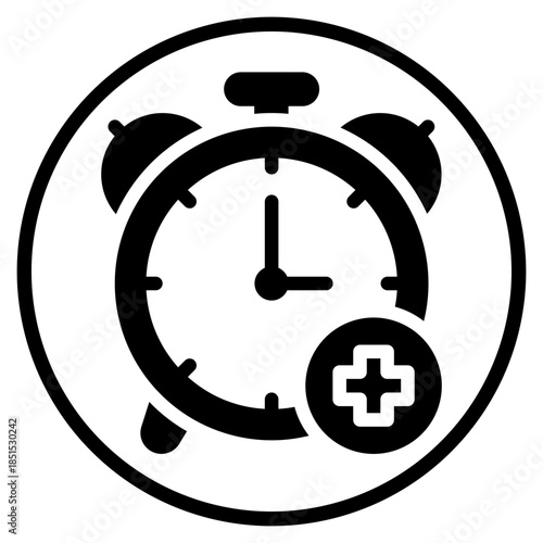 medical appointment glyph icon