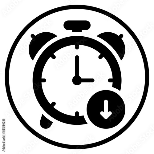 reduce time glyph icon