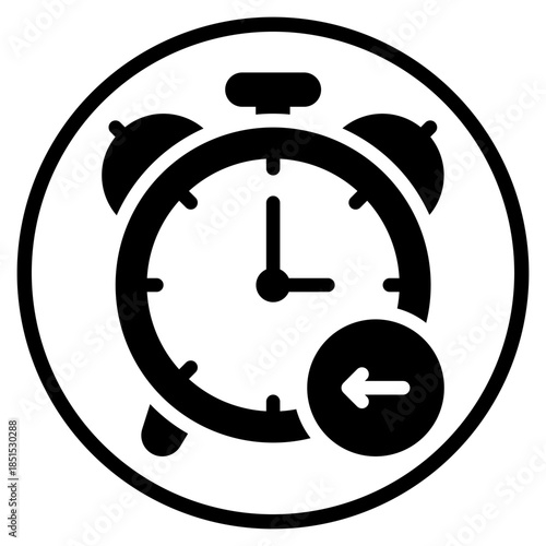 reduce time glyph icon